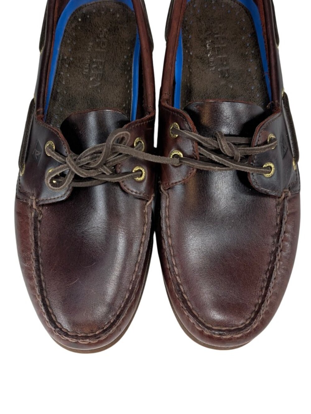 Sperry Top Sider Men's 11.5 Amaretto Brown Leather Original 2-Eye Boat Shoes - Picture 5 of 11